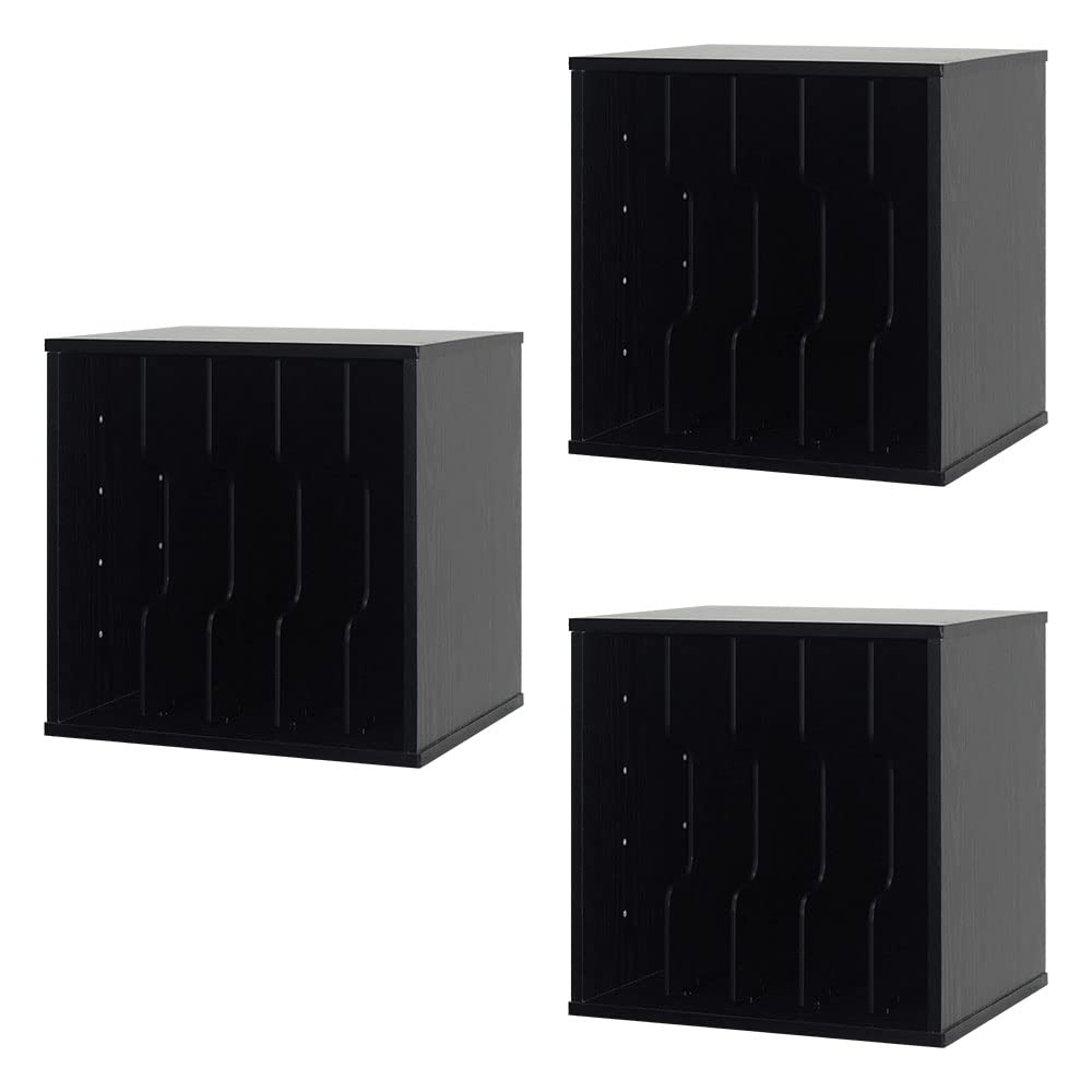 yaya　キューブボックス３個セット カラーキューブラック3個セット 段ボール 収納 家具 段ボール家具